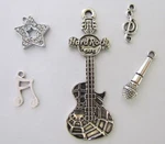 Music Sing Microphone Guitar Clef Piano Lyre Violin Harp Star Drum Charm Sets. Fixed Price $5.99.