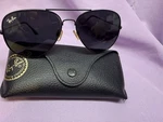 Rayban Aviator Unisex Sunglasses Black/black With Case! Ships Free!. Fixed Price $65.00.