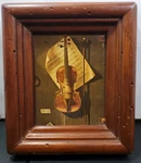 Vintage "the Old Violin" Wood Frame Print On Board William Michael Harnett 8X6. Fixed Price $14.99.