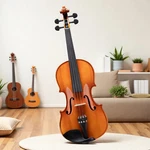 4/4 Full Size Solid Spruce Top Beginner Acoustic Violin Set - 2 Bows, Tuner. Fixed Price $96.99.
