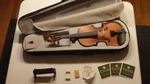 1/2 Scale Violin By Mendini Cecillo With Case, Strings, Rosin, Bridge. Fixed Price $55.00.