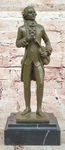 Bronze Sculpture Statue Of Young Mozart Playing Violin Handmade Classical Music. Fixed Price $299.00.