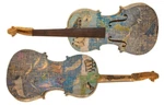 (one Of Kind) Georgia Aquarium Hand Painted Violin By Artist Antonio Barajas. Fixed Price $800.00.