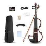 4/4 Silent Electric Violin For Beginners Ebony Fittings Kit With Case Audiocable. Fixed Price $75.90.
