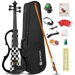 Left Handed Electric Violin 4/4 - Maple Wood, Metallic Black. Fixed Price $230.99.