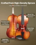Violin 4/4 Full Size For Adults, Fiddle Set Beginners Student With Ha. Fixed Price $115.88.