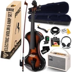 Pyle Electric Plywood Violin Stringed Instrument W/ Accessory Kit (sunburst). Fixed Price $221.99.