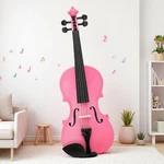 4/4 Full Size Beginner Acoustic Violin Set - Student Pink Case Bow Rosin. Fixed Price $63.59.