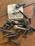 Antique Becker And Various Violin Tuning Pegs Lot With Advertisement. Fixed Price $80.00.