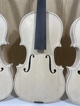 Violin 4/4 Size White Unfinished Tiger Flame Maple Back Side Handmade. Fixed Price $129.99.