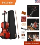 Yamaha 4/4 Full Size Violin Set Beginners Outfit With Hard Case Rosin Bow. Fixed Price $290.53.