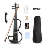 4/4 Full Size Silent Electric Violin, Ebony Fittings, Case And Bow For Students. Fixed Price $78.90.