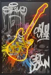 Electric Guitar Led Neon Light Canvas Print - 24" X 36". Fixed Price $127.49.