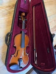 Hofner Violin Moulded Polystyrene Case With Marquis MV-100 And Bow. Fixed Price $91.48.