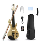 5 String 4/4 Electric Violin Large Jack Style Solid Wood With Case Shoulder Rest. Fixed Price $248.00.
