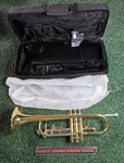 Kaizer Flat Bb Gold Lacquered Yellow Brass Trumpet, Case, Bag, Fluid &warranty. Fixed Price $175.00.