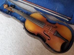 Nicely Flamed Old 4/4 Violin Violon "josef B. Herclik" Unusual Case. Fixed Price $249.00.
