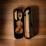 H. Luger CV300 1/8 Stradivarius Acoustic Violin Brown Varnish With Bow & Case. Fixed Price $70.00.