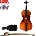 Professional 4/4 Acoustic Cello Maple Spruce Top Adults With Case+bow+rosin. Fixed Price $282.80.