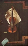 1960 Art Print "the Old Violin" By William Michael Harnett American. Fixed Price $14.95.