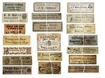 V104 Old Violin Fiddle Maker Labels Antique Copies Reproduction Set Of 20. Fixed Price $15.95.