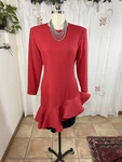 Vtg Rickie Freeman For Teri Jon Red Cocktail Dress Valentine L/s Big Bow 8/10. Fixed Price $99.00.