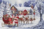 Diy Needlepoint Kit Visit Of Saint Nicholas Cross-stitch Craft Set For Home. Fixed Price $82.33.
