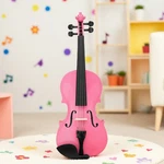 1/2 Size Kids Beginner Acoustic Violin Set - Case Bow Rosin Student Pink. Fixed Price $59.99.