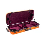 Crossrock Fiberglass Double Violin Case - Two 4/4 Hardshell Orange. Fixed Price $308.99.