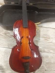 Vintage Wood Miniature 6" Violin And Case. Fixed Price $15.99.