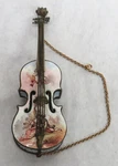 "the Holy-grail Of Vinaigrettes" Museum Rarity C.1870'S Dutch Silver Violin. Fixed Price $3800.00.
