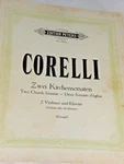 Corelli Two Church Sonatas For Violins & Piano - Edition Peters Sheet Music. Fixed Price $14.95.