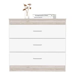 Dresser 3 Drawers Metal Hardware Superior Top Light Gray White Engineered Wood. Fixed Price $219.99.