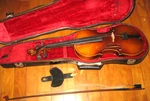 Kiso Suzuki Violin 3/4 Size, Antonius Stradivarius 1720 Copy, Anno 1971 W/ Bow. Fixed Price $49.00.
