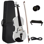 Acoustic Electric Violin 4/4 Full Size Hand Carved Spruce Pearl White Cecilio. Fixed Price $209.99.