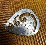 Vintage Brass Silver Guitar Pick With Case Acoustic & Electric Usa Made. Fixed Price $39.99.