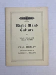 Right Hand Culture Paul Shirley 1976 Edition Peters Violin Viola Cello Paperback. Fixed Price $6.95.