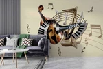 3D Horn Violin Music Wallpaper Mural Removable Self-adhesive 367. Fixed Price $80.82.