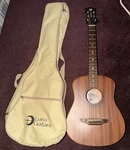 Luna Mus Saf Mah 34" Acoustic Wood Guitar W/case Travel/educational/student. Fixed Price $99.99.