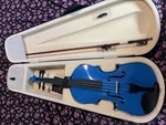 Mendini By Cecilio, 16IN Solid Wood Viola With Case, Bow, Rosin, Ma-blue-new. Fixed Price $90.00.
