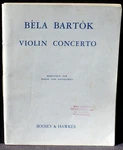 Sheet Music / Score Bartok Concerto Violin Reduction Vl Piano Boosey Hawkes Vgc. Fixed Price $94.30.