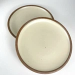East Fork Pottery Panna Cotta 2 Dinner Plates (10.5 ) Brown Fleck Tan Rim. Fixed Price $69.00.
