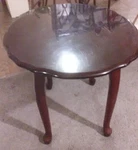 End Table -dark Brown Round For Small Bedroom. Fixed Price $24.99.