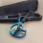 Cecilio Silent Electric Solid Wood Violin With Ebony Fittings HVPV-30 Blue. Fixed Price $86.00.