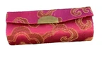 Chinese Hot Pink Silk Print Lipstick Case With Mirror Asian Themed New. Fixed Price $7.00.
