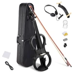 4/4 Electric Maple Violin Show Full Size Silent Fiddle Headphone Case Gift Black. Fixed Price $99.90.