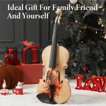 Xcceries Violin Full Size 4/4 Solid Wood Set W/ Unique Peacock For Beginner. Fixed Price $234.90.