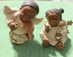 African American Angel Figurines Figures Stars Violin Children (28). Fixed Price $25.00.
