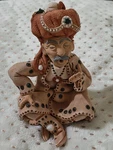 Vintage Ooak Red Clay Sculpture Signed 2001 Handmade Folk Art Figurine. Fixed Price $117.59.