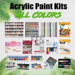 Acrylic Kit Sets Art Supplies Painting Lot Student Professional All Colors. Fixed Price $40.85.